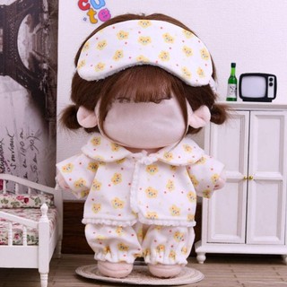 PURECOTTON0 Quần Áo Búp Bê, Phụ Kiện Búp Bê 20cm Bộ Đồ Ngủ Búp Bê, Đồ Chơi Thay Đổi Áo Sơ Mi Trò Chơi Quần Short Miếng Dán Đạo Cụ Ảnh Quần Áo Mini Bộ Búp Bê Nhồi Bông