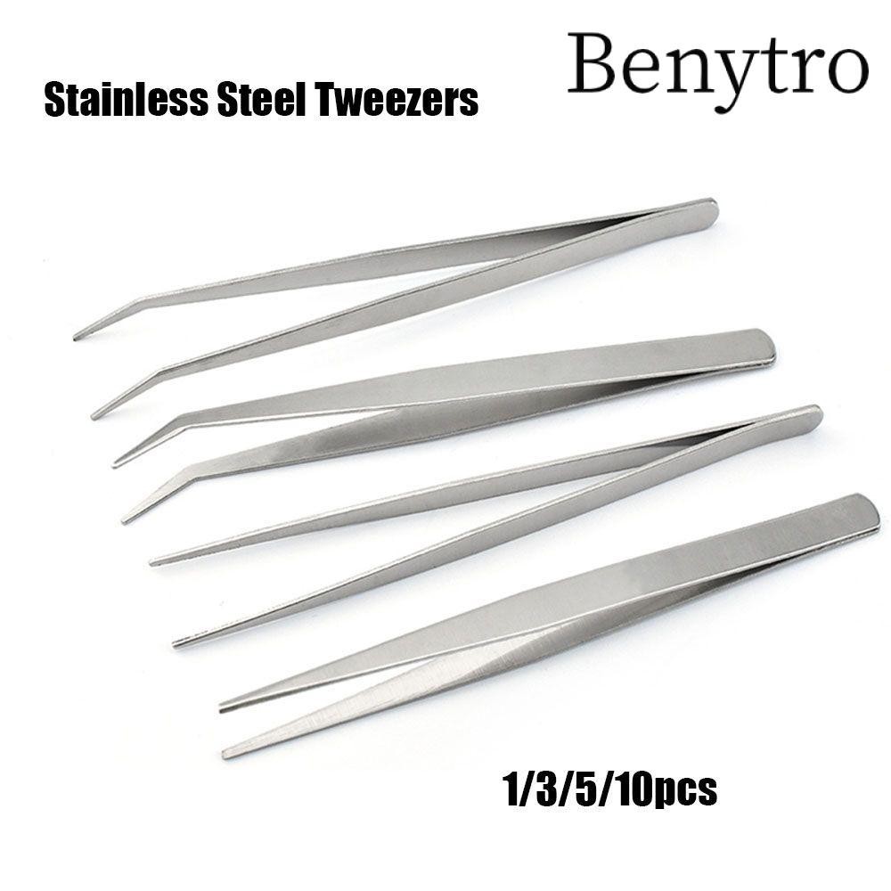 Benytro 1 / 3 / 5 / 10 Nhíp Inox Chuyên Dụng Chất Lượng Cao|Kìm Kẹp Khuỷu Tay Làm Bằng Thép Không Gỉ