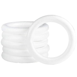 ASDFGER 1 Chiếc Vòng Xốp, Vòng Tròn Polystyrene DIY Handmade Vòng Hoa, 5 / 7 / 8 / 10 / 12 / 15 / 17 / 20cm Trắng Cho Đồ Trang Trí Tiệc Cưới