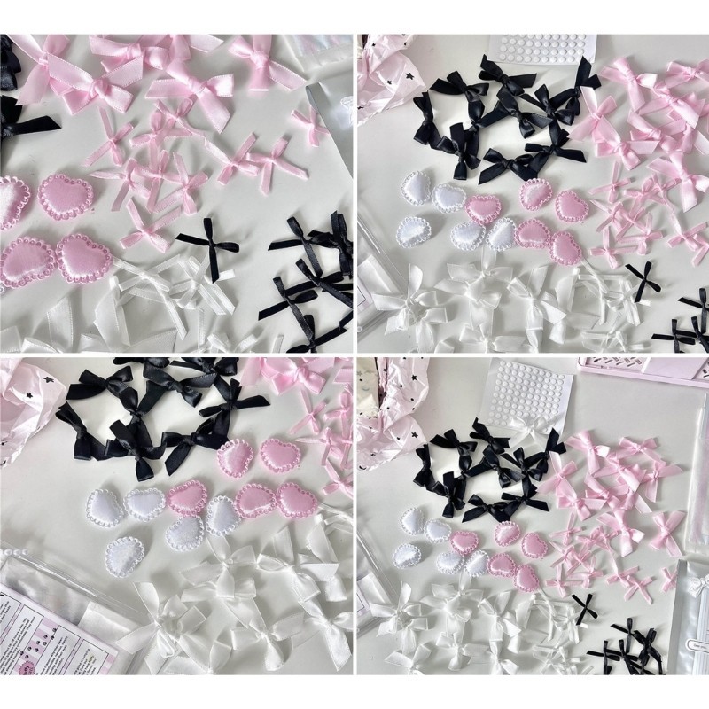 Richh Bowknot Appliques May Thủ Công DIY Trẻ Em Bé Gái Mũ Tóc Trang Trí Đám Cưới