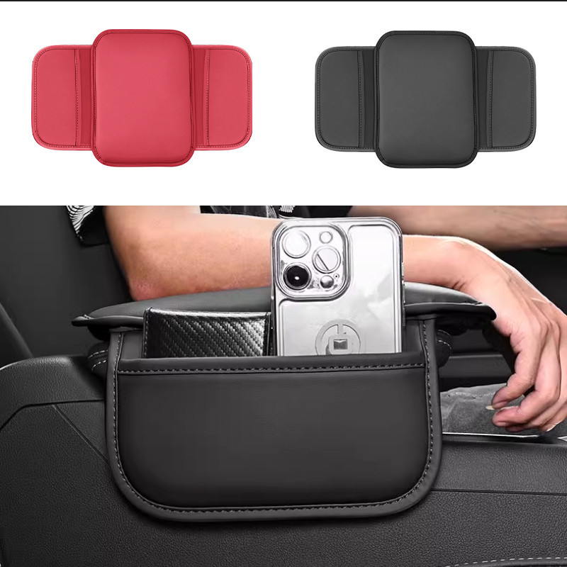 phụ kiện ô tô SEAMETAL Car Armrest Pad Da Tay vịn Đệm Túi Bảo Quản Hộp Điều Khiển Trung Tâm Bảo Vệ Nắp Nâng Cao Pad Phụ Kiện Nội Thất Ô Tô