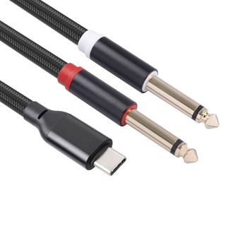 Cáp Bang Type C đến 6 35mm Y Linh hoạt USB C đến 6 35mm 1 4 inch TRS Cáp Khả năng tương thích rộng Chất lượng âm thanh tuyệt vời