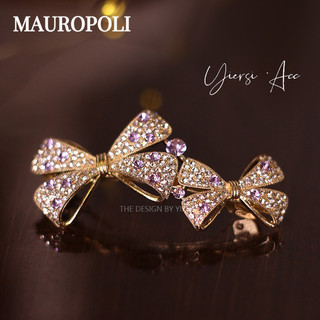 Mauropoli [Sẵn Sàng] Kẹp Tóc Nơ Cao Cấp Tính Khí Đầu Sau Lò Xo Kẹp Tóc Nửa Miếng Kẹp Tóc Đĩa Tóc Ngang Mũ Đội Đầu