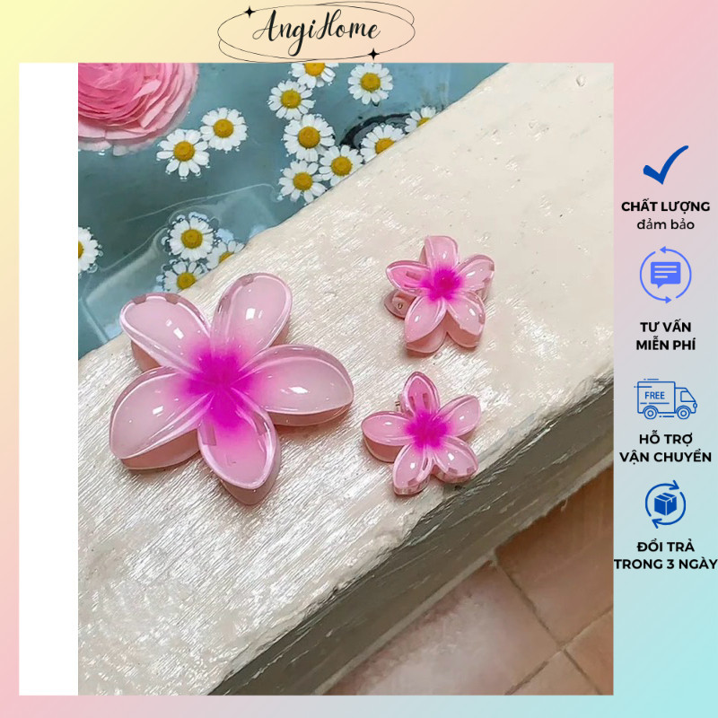 Kẹp Hoa Sứ Kích Thước 4cm Xinh Xắn Nhiều Màu ANGIHOME
