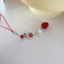 BTF Nhẹ Túi Dâu Quyến Rũ Tinh Tế Móc Khóa Charm Dâu Dây Điện Thoại