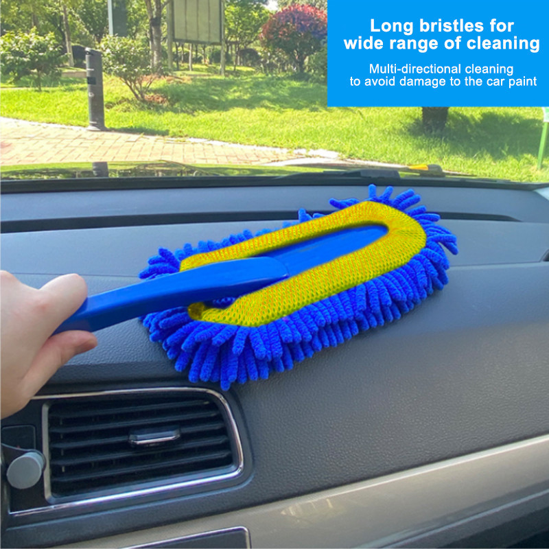 Bàn chải rửa xe ô tô SEAMETAL lông chenille, lau bụi, dụng cụ làm sạch cho xe và nhà