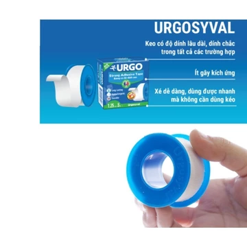 URGO - Băng keo y tế lụa có độ dính cao URGOSyval Strong Adhesive dùng cố định băng gạc và các thiết bị y tế