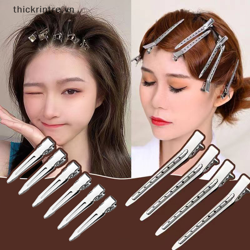 Thi 5 Chiếc Kim Loại Mỏ Vịt Kẹp Cá Sấu Xoăn Kẹp Tóc Barrettes Giữ Kiểu Tóc Lông Tơ Rễ Salon Cắt Tóc Mũ Bobby Pin VN
