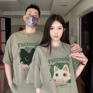 Áo thun ngắn tay nam nữ cotton nguyên chất áo cổ tròn phong cách mùa hè