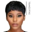 DELMER Pixie Cut Tóc Giả, Chịu Nhiệt, Ngắn Thẳng, Vô Hình Lớp, Tóc Giả Tổng Hợp Lông Tơ Châu Phi Kèm Mái, Dùng Hàng Ngày