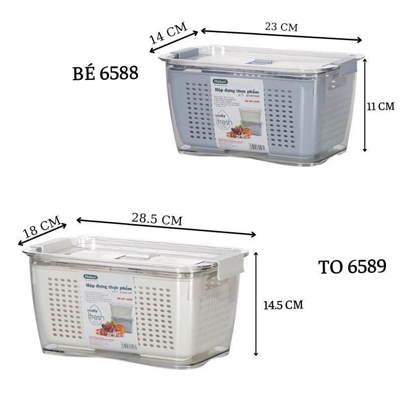 [FURNI HOME] Hộp Đựng Thực Phẩm 2 Lớp Để Tủ Lạnh Có Lỗ Thoát Khí Cao Cấp Hokori Nhựa Việt Nhật | BigBuy360 - bigbuy360.vn