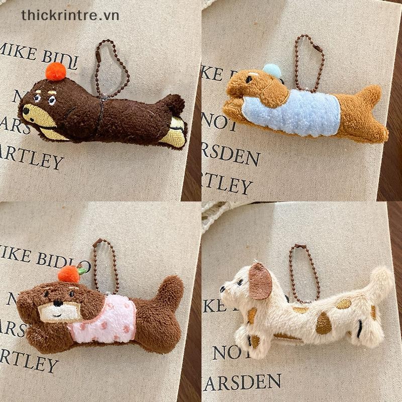 THI Chó Dachshund Sang Trọng Móc Khóa Hoạt Hình Con Chó Con Nhồi Bông Móc Khóa Dễ Thương Móc Khóa Mặt Dây Chuyền Túi Trang Trí Cặp Đôi Quà Tặng VN