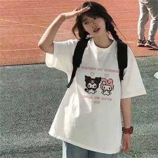 Áo Thun phông nam nữ chất cotton su cổ tròn form rộng cute