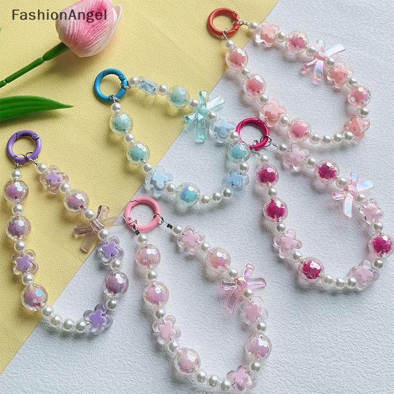 Fashionangel Sáng Tạo Mới Đính Hạt Nơ Dây Chuyền Trang Trí Móc Khóa Điện Thoại Di Động Chống Mất Dây Xích Túi Đồ Trang Trí Phụ Kiện Xe Hơi Quà Tặng VN