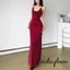 Đầm Cami Dài Long Lanh Không Tay Mở Lưng Cổ Chữ U Hoa Hồng Trang Trí Đầm Dự Tiệc Mỏng