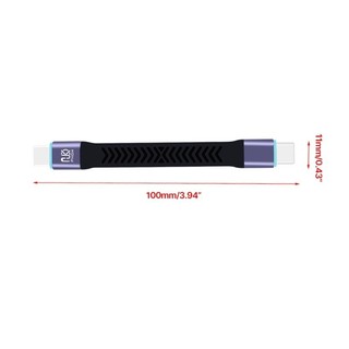 EZ 10CM Cáp Dữ Liệu UsbC TypeC Ngắn 20Gbps Tốc Độ Truyền Dữ Liệu Nhanh Dây Sạc Mềm Nhôm + Mạ Niken