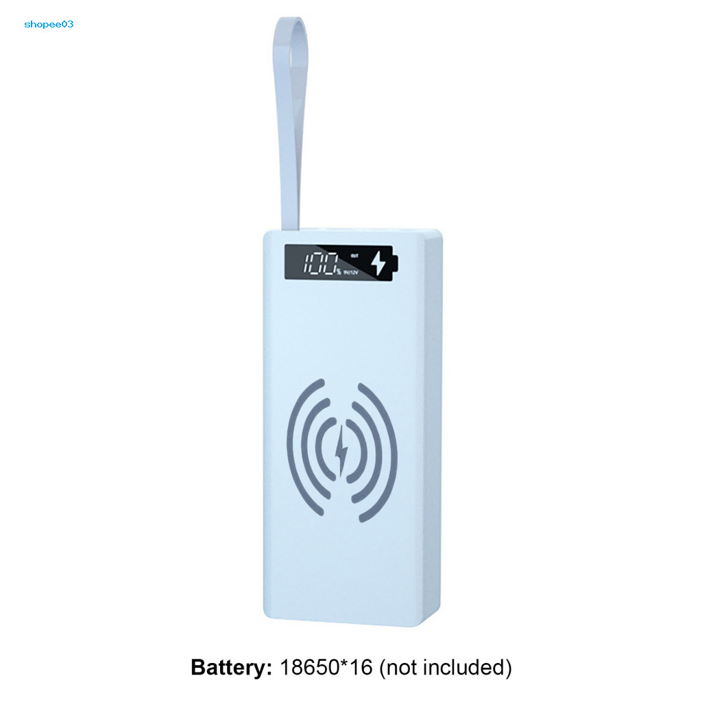 [Ky] C16 Power Bank Box Có Thể Tháo Rời Solderless DIY 16x18650 QC Vỏ Sạc Di Động Cho Điện Thoại Thông Minh