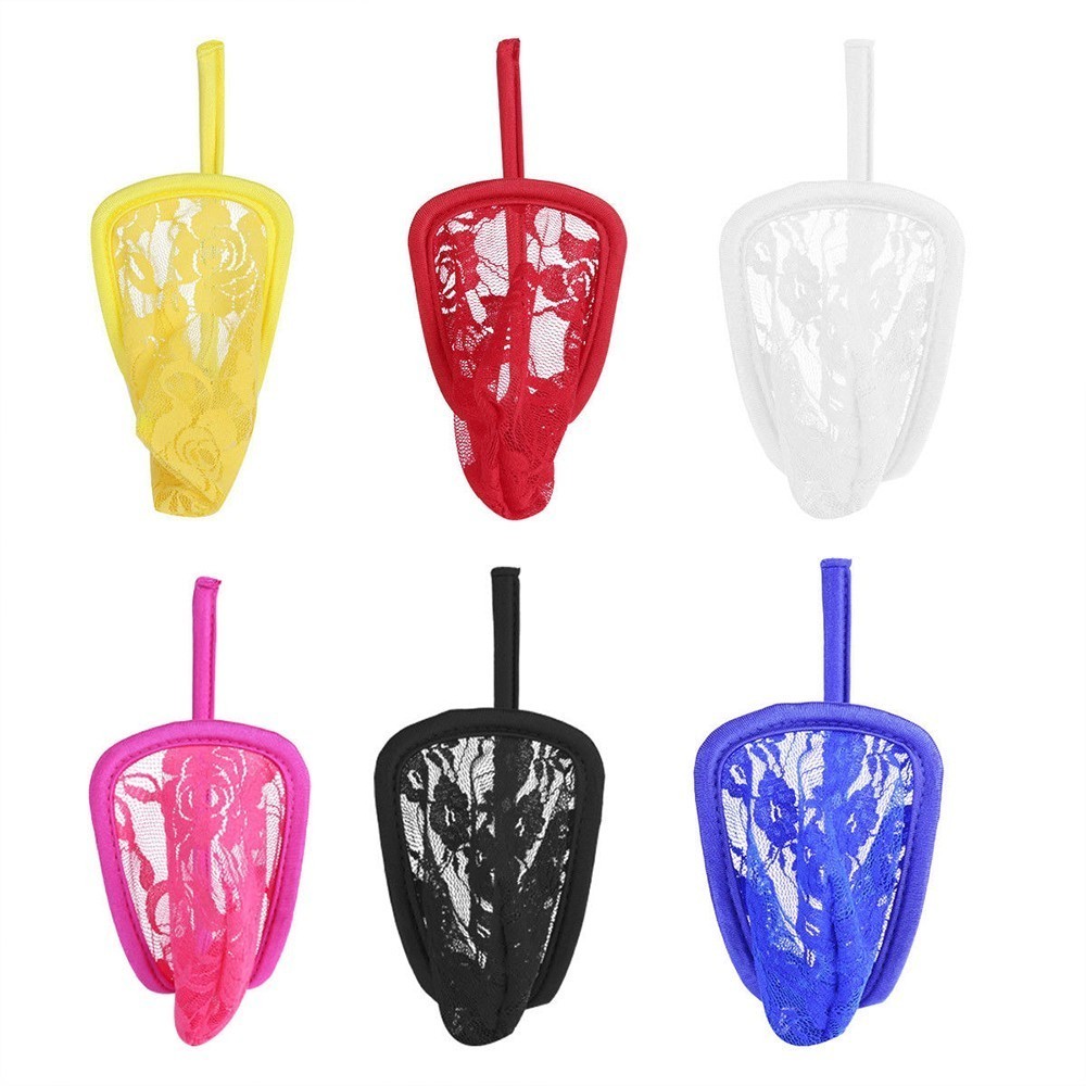 ⚡Tin TỨC MỚI CHO NAM⚡Gợi Cảm Nam Dây C Quần Lót Bikini T Lưng G Dây Thông Vô Hình Ren Ngắn