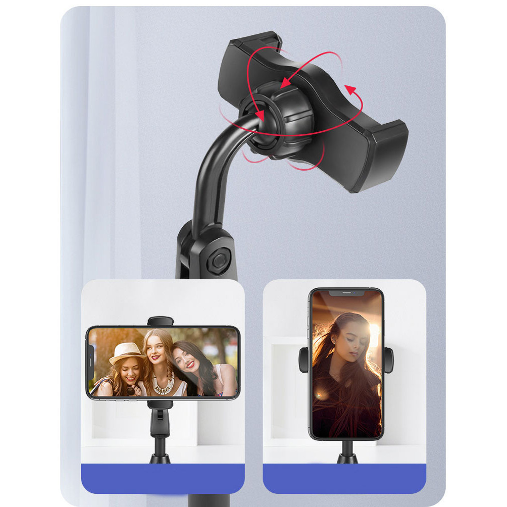 Giá Đỡ Kẹp Điện Thoại Microphone Stands Đế Tròn Để Bàn, Xoay 360 Độ Có thể điều chỉnh chiều cao 25-35cm FETA