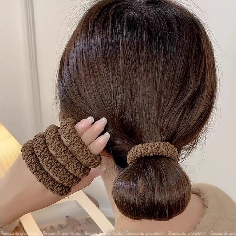 Dày Cao Đuôi Ngựa Đầu Tính Khí Đơn Giản Dây Cao Su Đàn Hồi Cao Dây Tóc Tóc Vòng Nữ Phụ Kiện Tóc