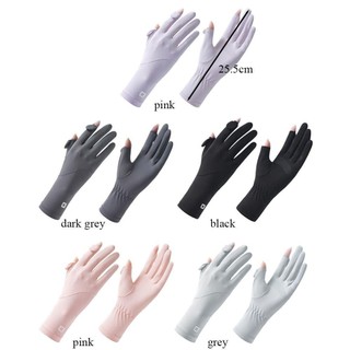 [Crush] Găng Tay Chống Nắng, Găng Tay Chống Nắng Mỏng Ice Silk, Màn Hình Cảm Ứng Chống Trơn Trượt Thời Trang Găng Tay Chống Tia UV Nữ Bé Gái