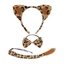 Flgo LeopardCustume Phụ Kiện Tai Băng Đô Nơ Mũi Đuôi Halloween Cosplay Đạo Cụ