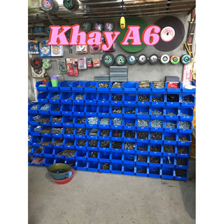 1 Khay nhựa loại Trung A6  kèm chân nối  đựng đồ kim khí sửa chữa xe máy bulong ốc tán