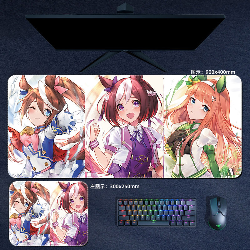 900x400mm Anime Ummusume Pretty Derby Mousepad Tuần Suzuka Teiou Cap Miếng Lót Chuột Máy Tính Laptop Game Thủ Miếng Lót PC Phụ Kiện Chơi Game Thảm Để Bàn