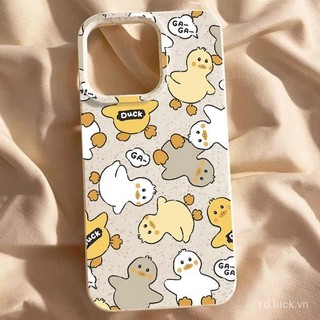 Ốp điện thoại hình chú vịt Simpson hoạt hình thú vị Thích hợp cho iPhone 14plus 15 14 11 12 13 15Pro Max 7 8 Plus XR X XS Max 12pro Ốp điện thoại silicon mềm chống sốc 58QJ