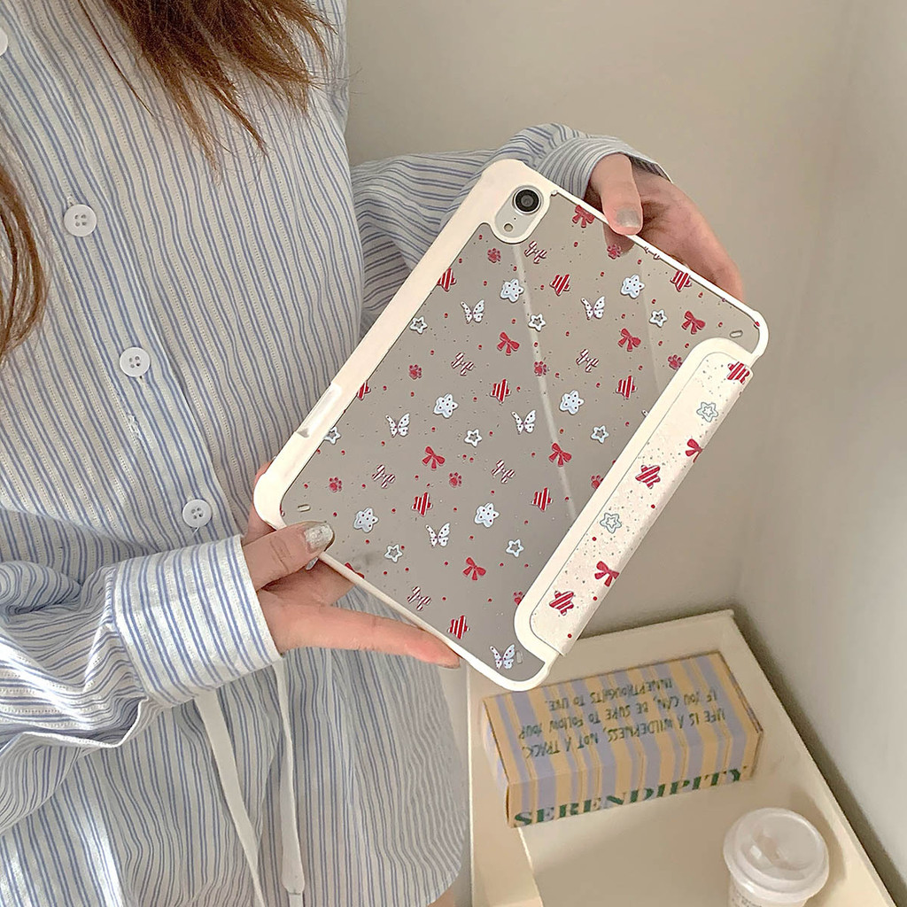 Vỏ Gương Acrylic Cho IPad Mini6 Mini7 5 6 7 8 9 Air Air Air2 Air3 Air4 Air5 Air6 10.9 "Pro10.5 Pro11 Pro12,9 2018 2020 2021 A16 Air M2 Pro 11 13 M4 2024 Vỏ Da Ngôi Sao Xanh