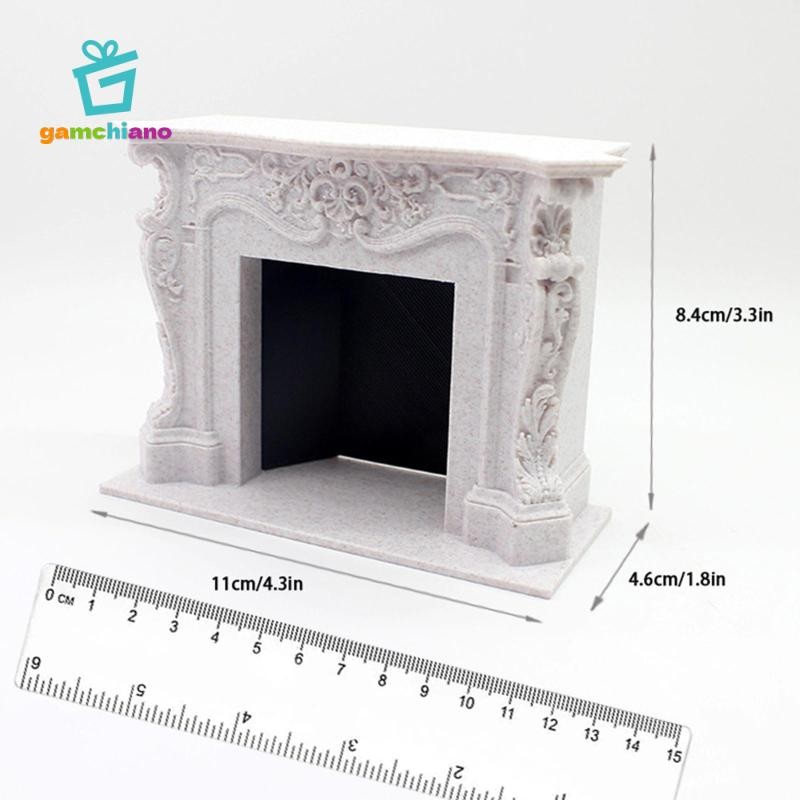 Gamchiano 1: 12 Nhà Búp Bê Thu Nhỏ Lò Sưởi Đạo Cụ Ảnh DIY Phụ Kiện Thu Nhỏ Đồ Nội Thất Cho Mô Hình DIY Đồ Nội Thất Quà Tặng Thủ Công
