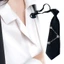 Treeling Sinh Viên Pre Buộc Dây Cổ Preepy Nhìn Đẹp Pha Lê Đính Hạt Hoa Cà Vạt Đậm Cravat Cổ Điển Đeo Accessori