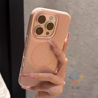 Ốp điện thoại từ tính chống sốc lấp lánh tương thích cho iPhone 16 Pro Max 15 14 13 12 Pro Max 14 / 15 / 16Plus 11 ProMax Ốp cứng bảo vệ cao cấp