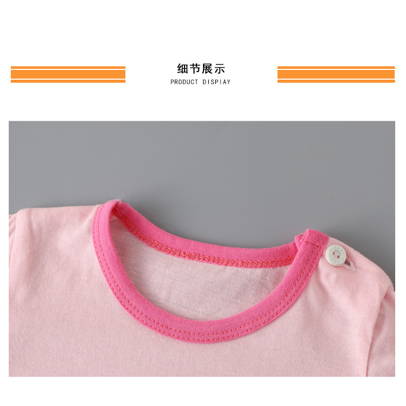 Bộ đồ ngắn tay Cotton nguyên chất dành cho trẻ em Mùa hè phong cách mỏng bé trai bé gái Phiên bản Hàn Quốc Hợp thời trang Thể thao thông thường Bộ đồ hai mảnh thoáng khí phù hợp cho mọi trận đấu OQ