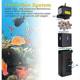 Bộ lọc bể cá bên trong với hệ thống sục khí trong một Bộ lọc tích hợp để lọc bể cá / Bộ lọc bể cá / Bộ lọc chìm đa chức năng