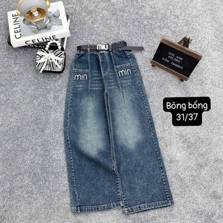 30-37kg Quần bò ống suông Min size đại cho bé gái