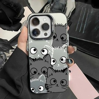 Ốp Điện Thoại Mờ Cho OPPO A60 A12e A7 AX7 A5S AX5S A3S A77S F11 F17 Pro Reno 13Pro 13F 7 Lite 7Z Mèo Dễ Thương Ngộ nghĩnh Mẫu Đơn Giản IMD Cover
