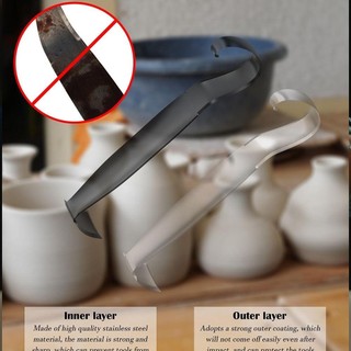 Dụng cụ cắt tỉa đồ gốm RISEDOT, Dụng cụ trồng đất sét bằng kim loại thủ công, Đồ gốm sứ Dụng cụ cắt tỉa hai đầu để khắc