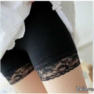 Quần short ren mùa hè dành cho nữ Quần legging bị lỗi Quần an ninh Màu trơn Slim-Fit Đáy mỏng