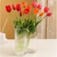 Hoa giả HOSELY, Bó hoa tulip silicon cảm ứng thực tế, Trang trí nội thất 5 đầu chất lượng cao thực tế