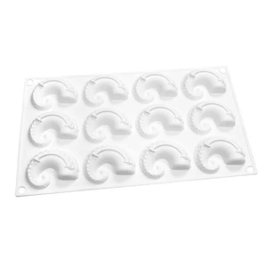 Cc 12 Khoang Mực Chân Khuôn Silicon Khuôn Socola Bánh Mousse Dụng Cụ Nướng Bánh