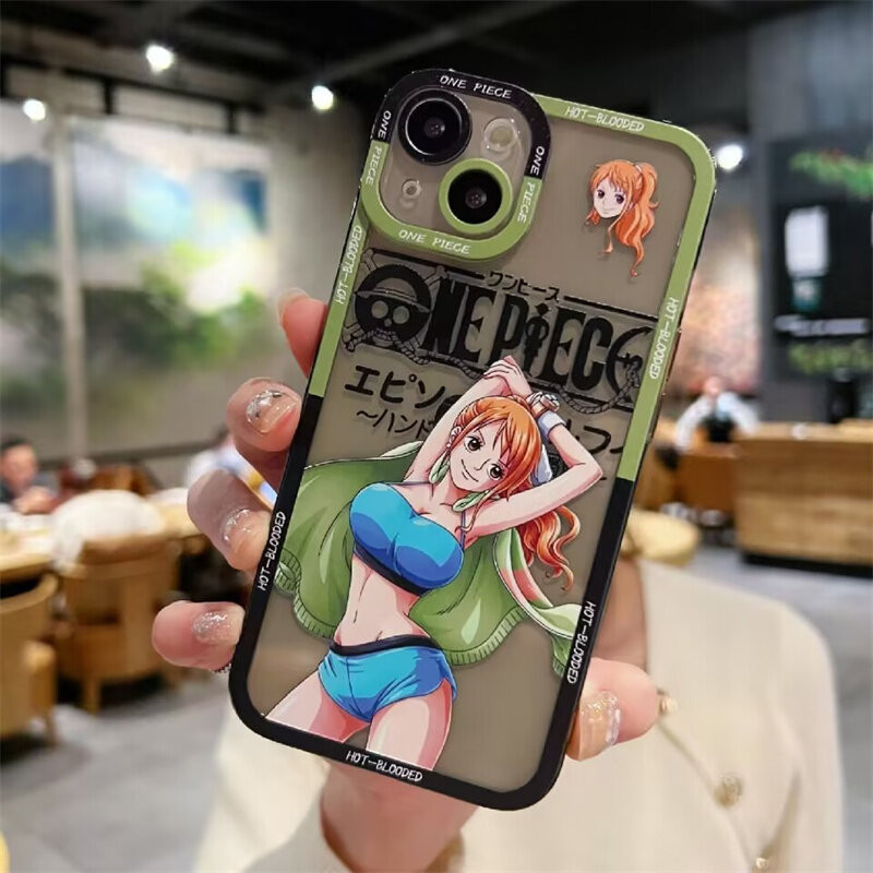 Ốp Điện Thoại One Piece Hoạt Hình Tương Thích Cho IPhone 11 12 13 14 Pro Max Plus X XS XR XSMAX 6s 6 8 7 Plus SE 2020 Vỏ Nami Robin Luo Anime Hancock Mềm TPU Trong Suốt