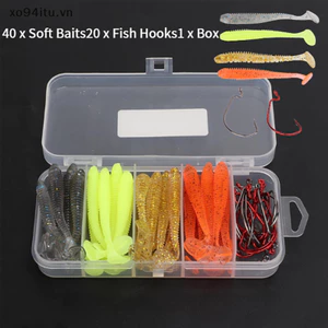 XOITU 60 Chiếc T-Tail Road Runner Crank Hook Combo Bộ Mồi Giả Bộ Dụng Cụ Câu Cá VN