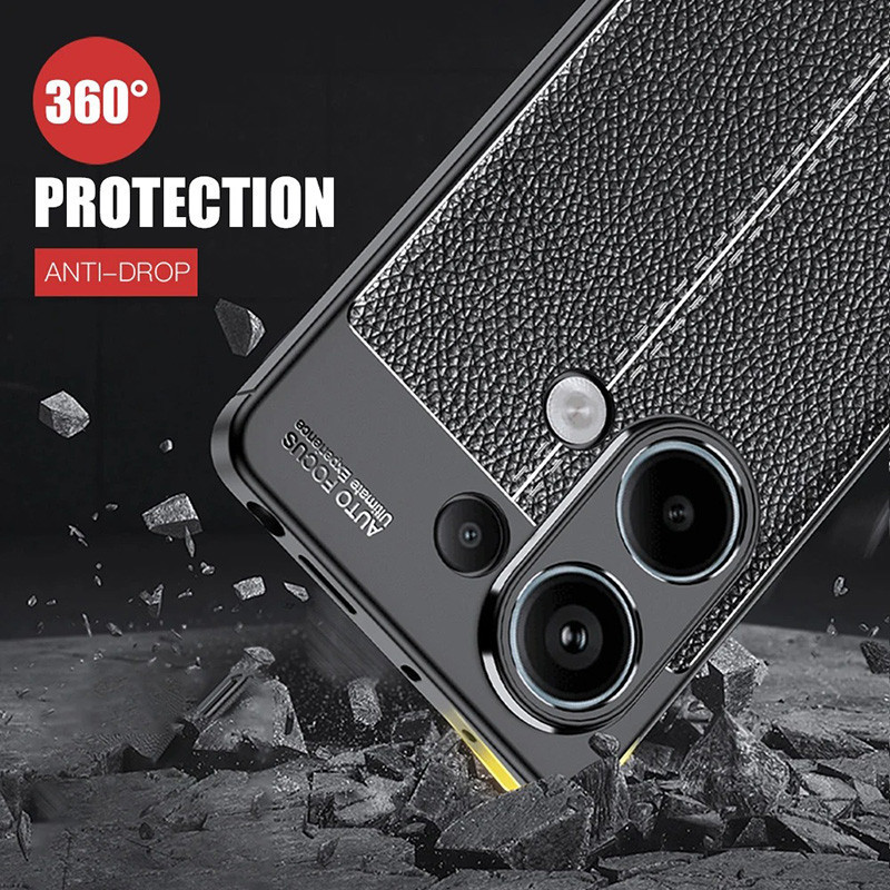 Dành Cho Xiaomi Poco M6 Pro 4G Slim TPU Da Họa Tiết Bao Da Chống Trầy Xước Chống Sốc