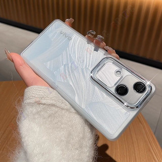 Ốp Điện Thoại Trong Suốt Cho VIVO V30 V30 Pro 5G V29 V27 V27E V25 V23 S18 S17 Pro 5G Ốp Lưng Có Phim Ống Kính Vỏ Mềm Chống Rơi JY01