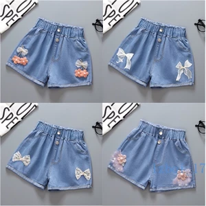 Quần short quần jean trẻ em bé gái có thể mặc quần short bên ngoài