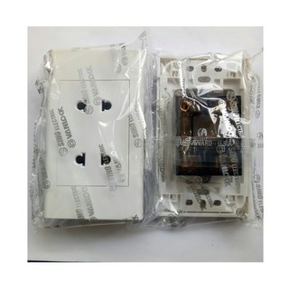 (HCM) Ổ cắm đôi 2 chấu, mặt 2 ổ cắm dòng S18, Hãng Sino Vanlock