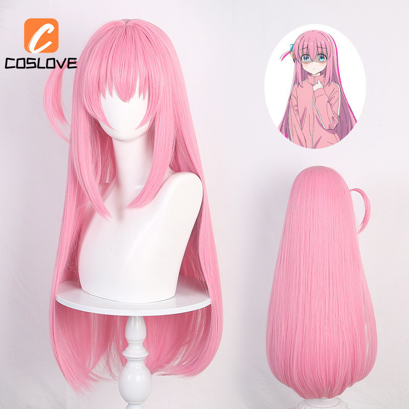 Anime Bocchi The Rock Goto Hitori Cosplay Màu Hồng Tóc Giả Phù Hợp Với Bé Gái Dễ Thương Phong Cách Cô Gái Rock Đảng Biểu Diễn Trang Phục