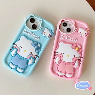 Ốp Điện Thoại Hello Kitty Dễ Thương Cho Vivo V30 V29 V27 V23 Pro V21 V21S V20 Pro iQOO U3 Neo 5 3 Z3 Z5 Y33S 5G Y73S Y52S Phim Hoạt Hình 3D Mèo Mèo Macarone Silicon Mềm Bảo Vệ