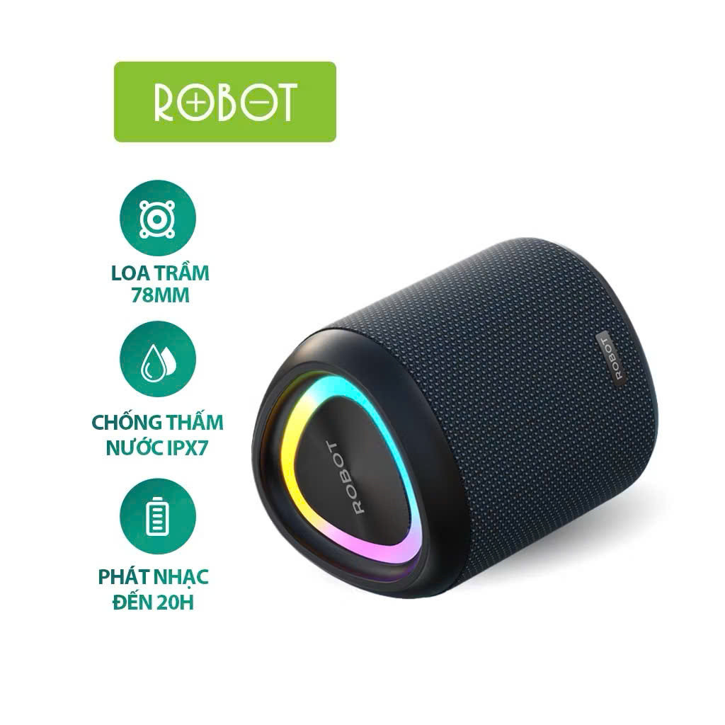 Loa Bluetooth ROBOT RB120S 15W Kháng Nước IPX7 Đèn Led RGB - Hỗ Trợ Thẻ ...